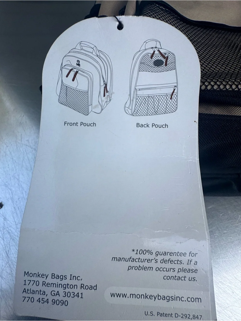 Men’s Beige and Black Daypack
